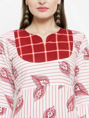 Maroon woven rayon kurtas-and-kurtis 2