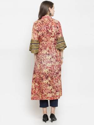 Wine woven rayon kurtas-and-kurtis 3