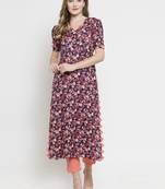 Indibelle Blue woven rayon kurtas-and-kurtis