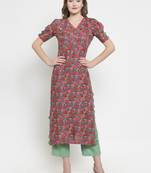 Indibelle Grey woven rayon kurtas-and-kurtis