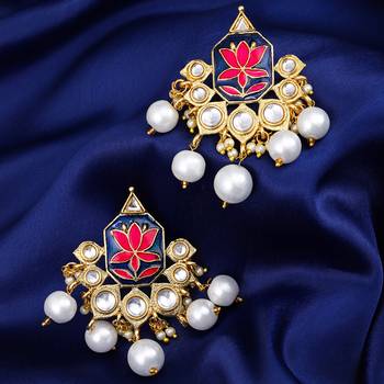 Blue pearl earrings 1