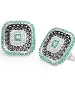 Blue diamond earrings