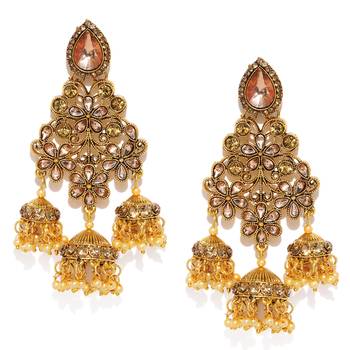 Yellow pearl earrings 1