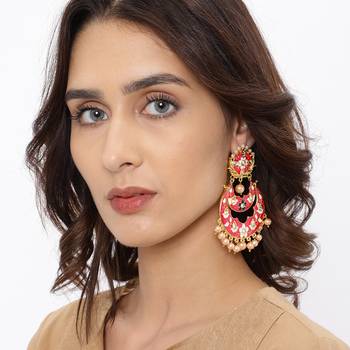 Pink pearl earrings 3