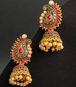 Yellow pearl earrings