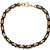 Surgical Stainless Steel 18K Gold Black Plated Geometric Bracelet for Men