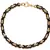 Surgical Stainless Steel 18K Gold Black Plated Geometric Bracelet for Men