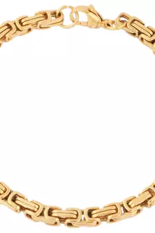 Surgical Stainless Steel 18K Gold Plated Geometric Bracelet for Men