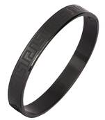 Surgical Stainless Steel Cartier Black Oval Macho Kada Bracelet for Men