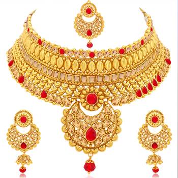 Red pearl necklace-sets 1