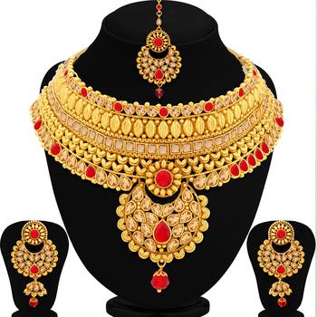 Red pearl necklace-sets 2