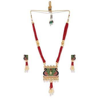 Blue pearl necklace-sets 3