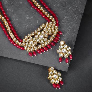 Red pearl necklace-sets 1