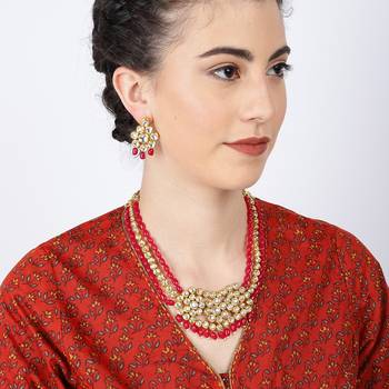 Red pearl necklace-sets 3