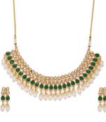 Green pearl necklace-sets