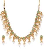 Green pearl necklace-sets