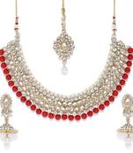Red pearl necklace-sets