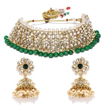 Green pearl necklace-sets 1