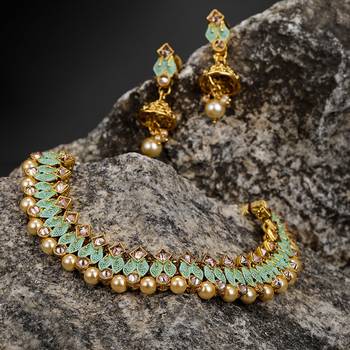Green pearl necklace-sets 1