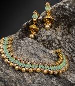 Green pearl necklace-sets