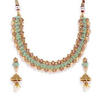 Green pearl necklace-sets 2