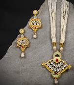 Green pearl necklace-sets