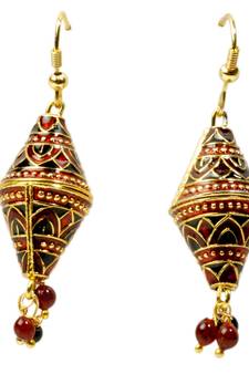 Ethnic Red And Black Ear Ring Mothers Day Gift