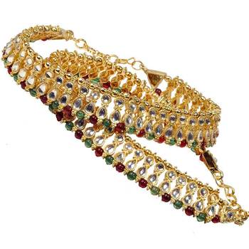 Designer Kundan Brass Payal For Mothers Day 1