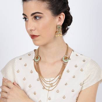 Green pearl necklace-sets 2