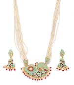 Green pearl necklace-sets