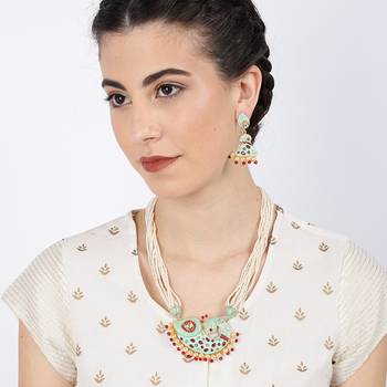 Green pearl necklace-sets 2