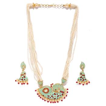 Green pearl necklace-sets 3