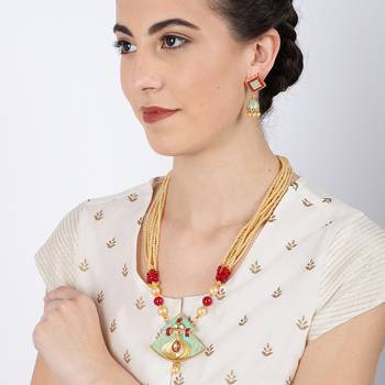 Green pearl necklace-sets 1