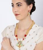 Green pearl necklace-sets