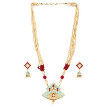 Green pearl necklace-sets 3