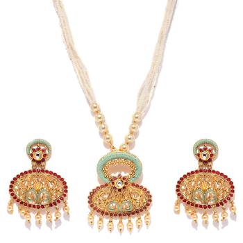 Green pearl necklace-sets 1