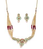 Green pearl necklace-sets