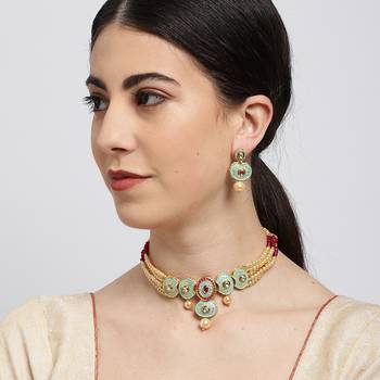Green pearl necklace-sets 2