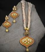 Green pearl necklace-sets