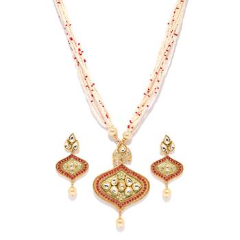 Green pearl necklace-sets 2