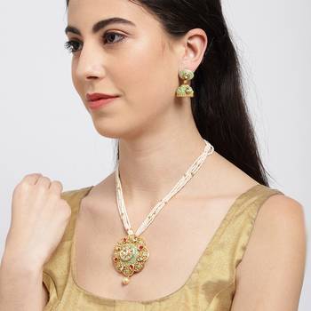 Green pearl necklace-sets 2