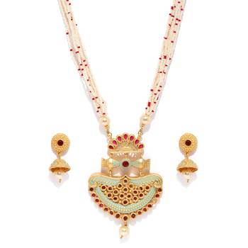 Green pearl necklace-sets 1