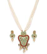 Green pearl necklace-sets