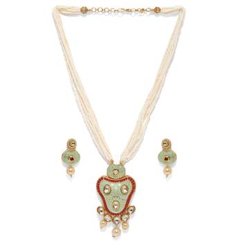 Green pearl necklace-sets 3