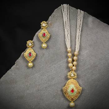 Green pearl necklace-sets 1