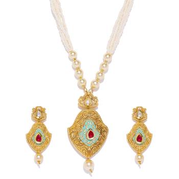 Green pearl necklace-sets 2
