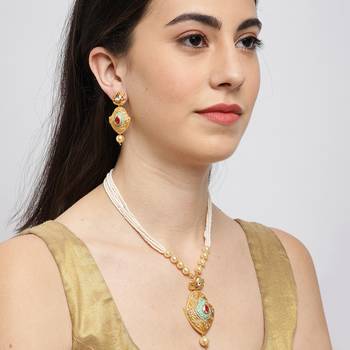 Green pearl necklace-sets 3