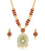 Green pearl necklace-sets