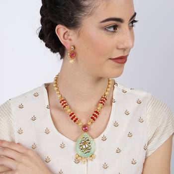 Green pearl necklace-sets 2