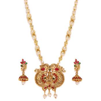 Green pearl necklace-sets 1